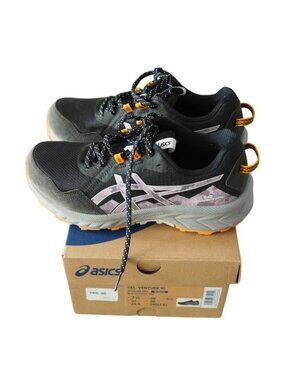ASICS Gel Venture 10 Women’s Trail Running Shoes 7.5 Black Pink Worn Once